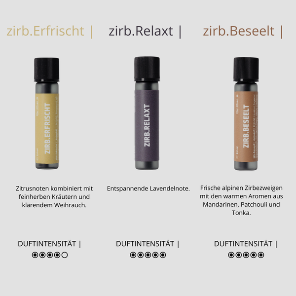 Auto Duft Öl zirb.Car - zirb.Erfrischt