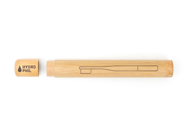 Bambus Zahnbürsten Etui, in Naturfarbe. Umweltfreundlich & biologisch abbaubar von Hydrophil