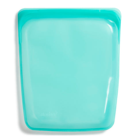 Wiederverwendbarer Behälter - Stasher bag - aus Silikon in Aqua Farbe - Large.